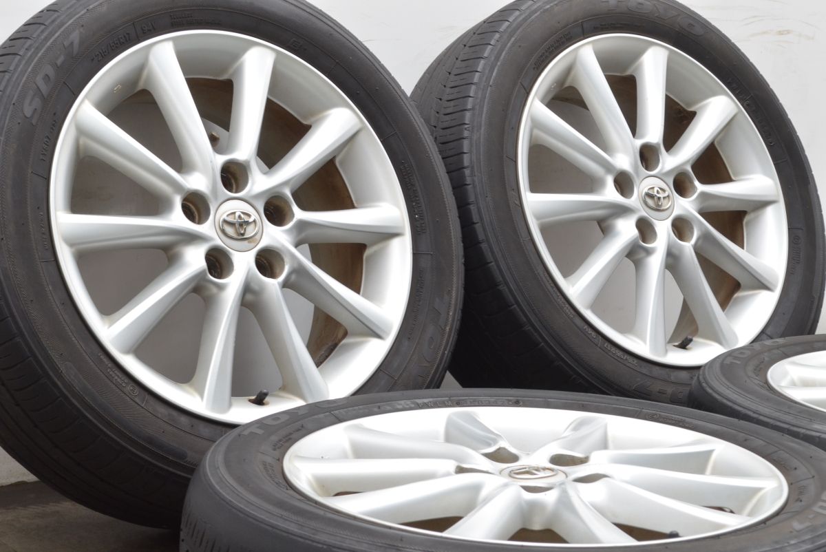 程度良好品】トヨタ エスティマ ハイブリッド 純正 17in 7J +50