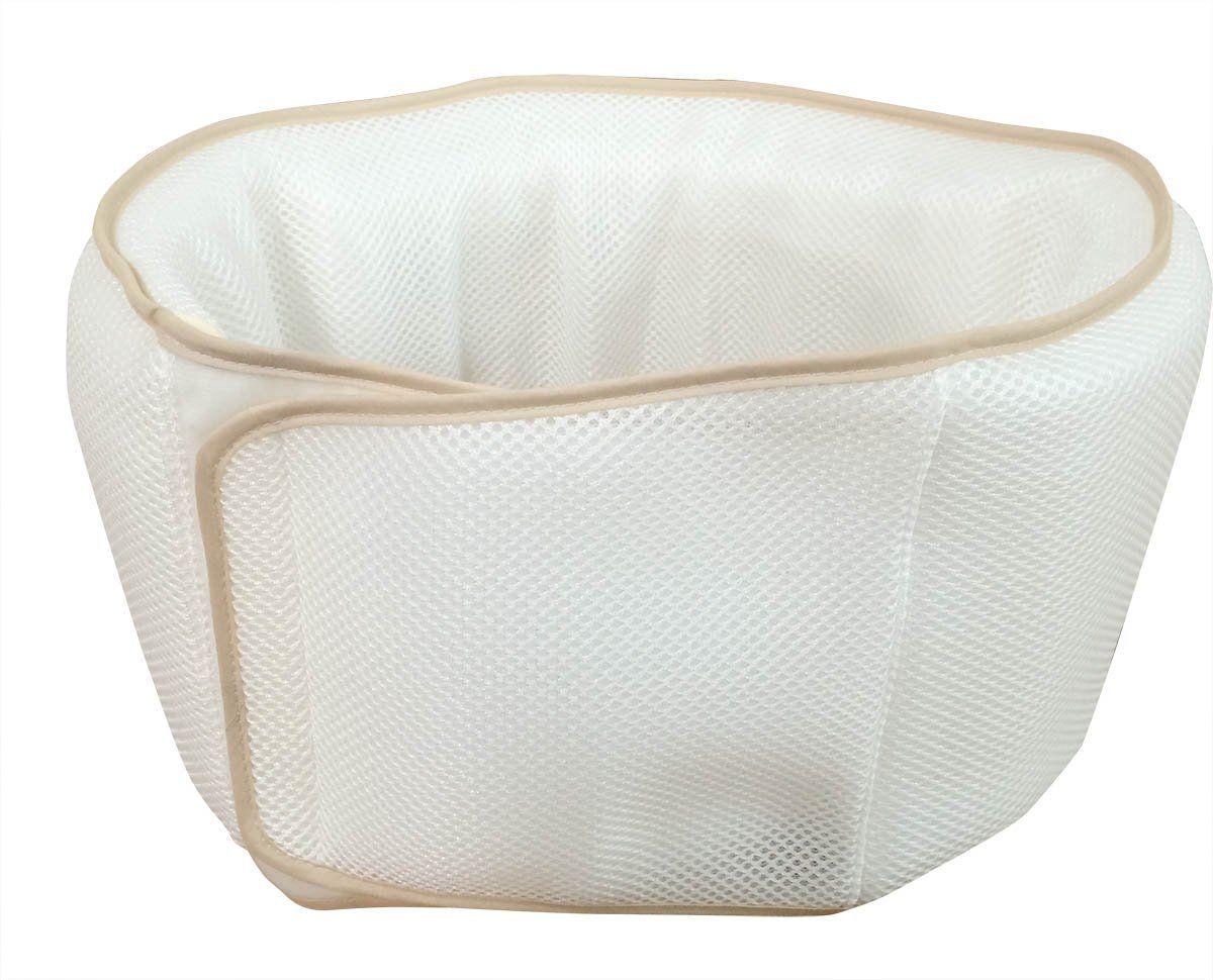 【新着商品】(ホワイト) メッシュ腰まくら ムレない (約)縦17×長さ116×厚さ3cm(中材で調整) ホワイト 腰枕 オーシン
