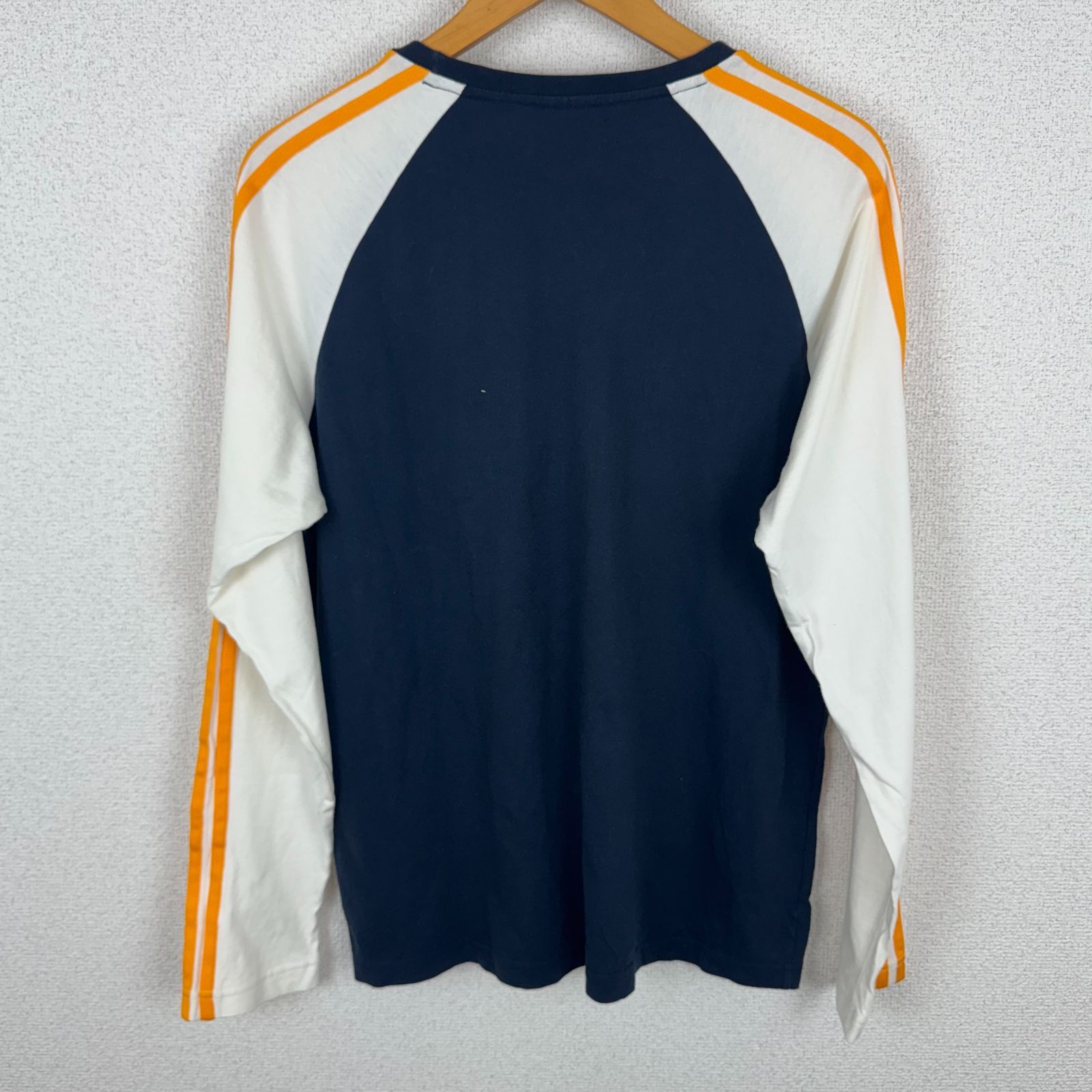 adidas アディダス ロンT y2k ラグランスリーブ プリント ネイビー O 