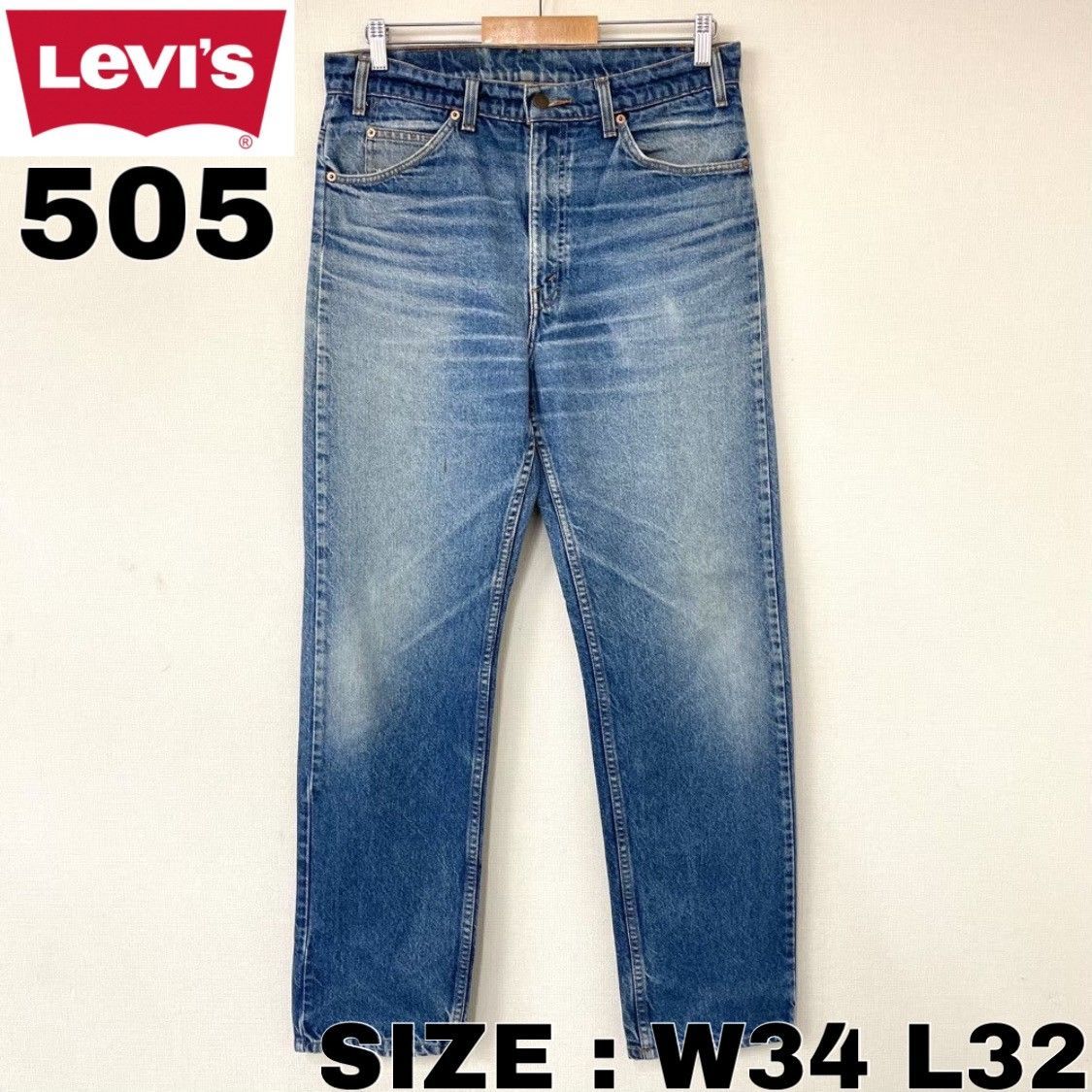リーバイス Levi's 505 デニム パンツ テーパード 色落ち ヒゲ W34 L32