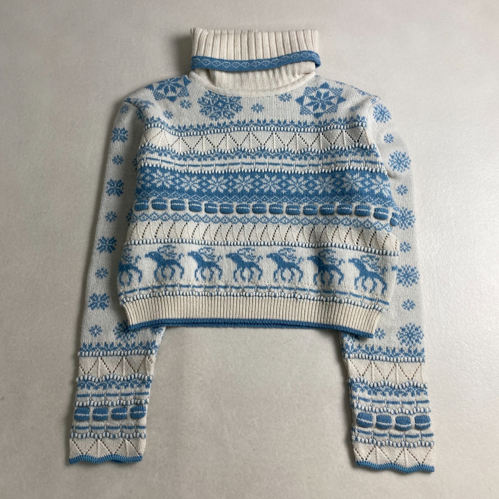 美品 ケンゾージャングル タートルネックニット ノルディック柄