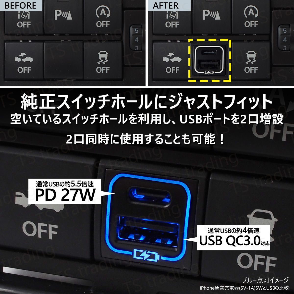 60系 プリウス ZVW60 ZVW65 MXWH60 MXWH61 MXWH65 USBポート USB A 