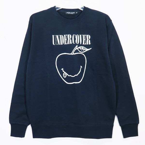 新品 UNDERCOVER アンダーカバー SMILE APPLE SWEAT MUT9816-2 スマイル アップル スウェット トップス トレーナー ネイビー サイズM