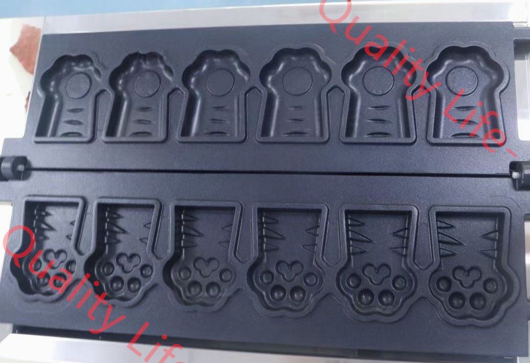 熊の手のベビーカステラ 熊の手焼き機 ワッフルメーカー 6個焼き LPガス式|業務用|厨房機器