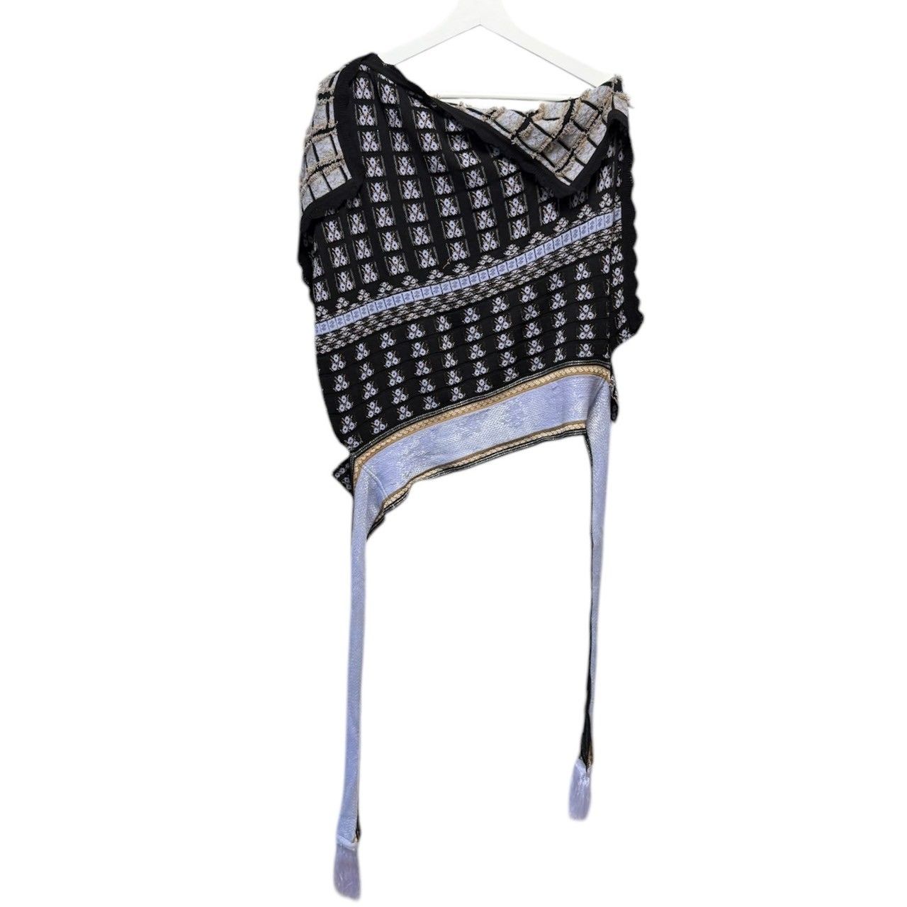 Kurogouchi マメクロゴウチ 19SS Jacquard Knit Top アシンメトリージャガードニット 【透かし】 MM19SS-KN066 14200