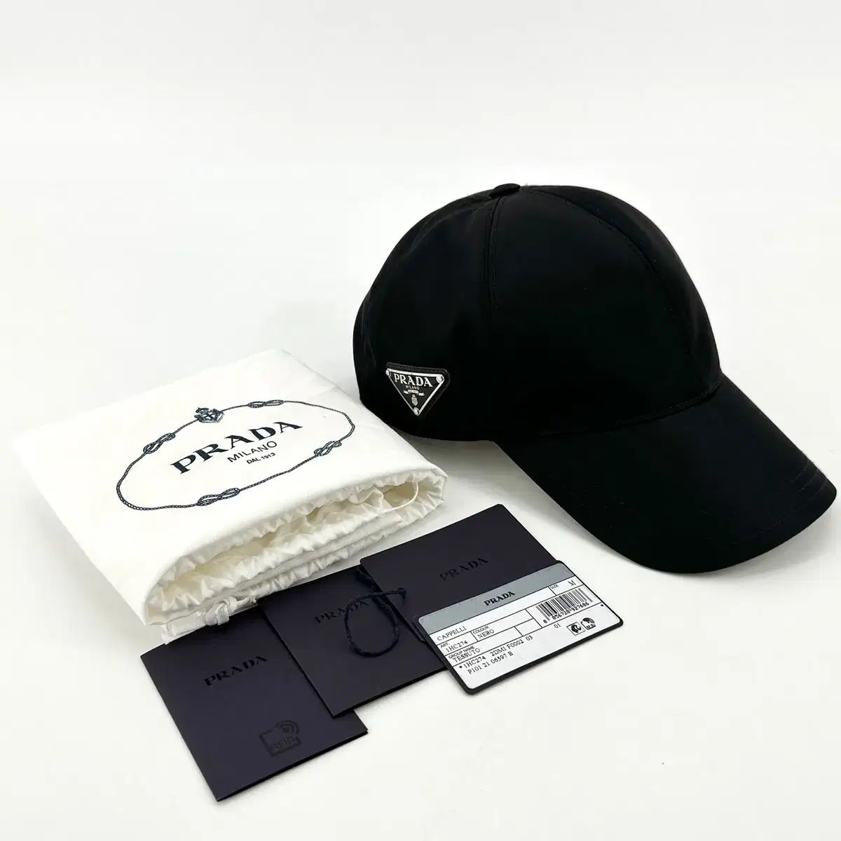 *デパートボード* Prada プラダ トライアングルロゴ リナイロン ボールキャップ 帽子 1hc274