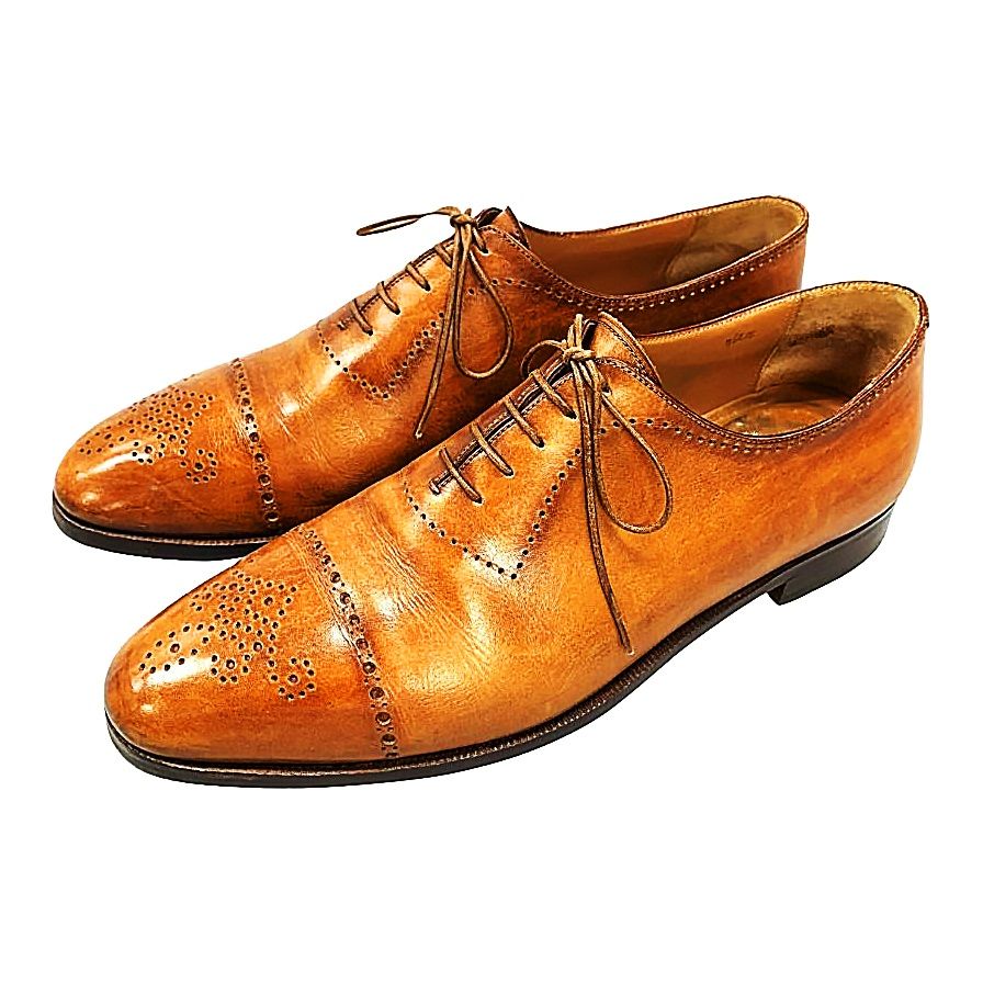 純正ツリー付 ベルルッティ ストレートチップ サイズ7.5 ブラック 袋付