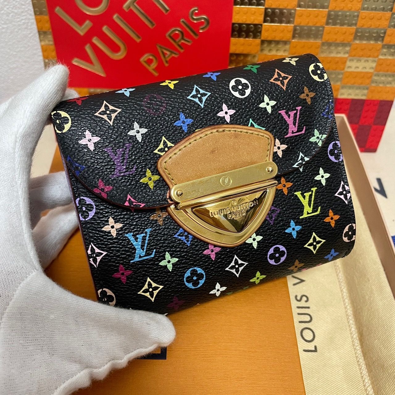 極上美品】ルイヴィトン モノグラム マルチカラー ポルトフォイユ  