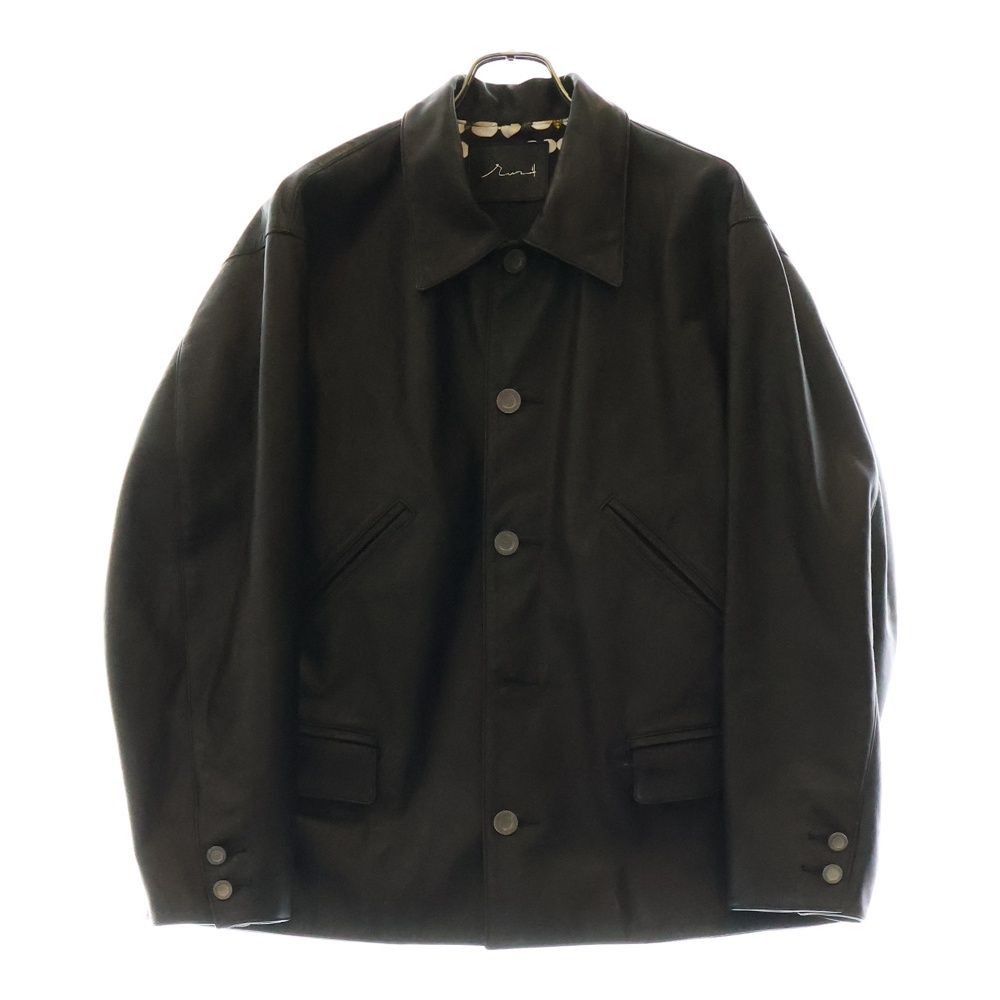 rin リン Car Coat R Leather Jacket カーコート カウレザージャケット ブラック