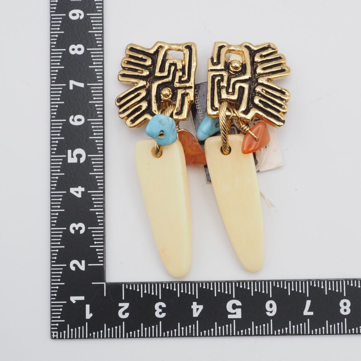 G213 Jean-Louis Scherrer ジャンルイシェレル イヤリング スイングチャーム ゴールド デザイン コスチュームジュエリ SIROKUMA-CORPORATION_COM