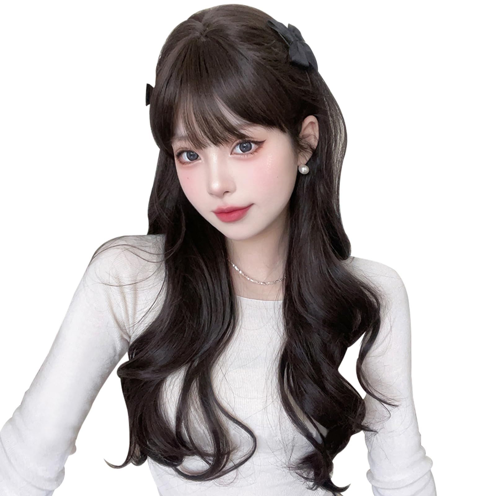 特価』ロングヘアー レディース 女装 ぱっつん カツラ 小顔 ウィッグ 女性 ウィッグ wig ウィッグ ロング ロング ロリータ かつら 可愛い  自然 ファッション 巻き髪 日常 フルウィッグ 人気 ウェーブ 耐熱 巻髪 ネット/櫛付き カール 黒茶色 F - メルカリ