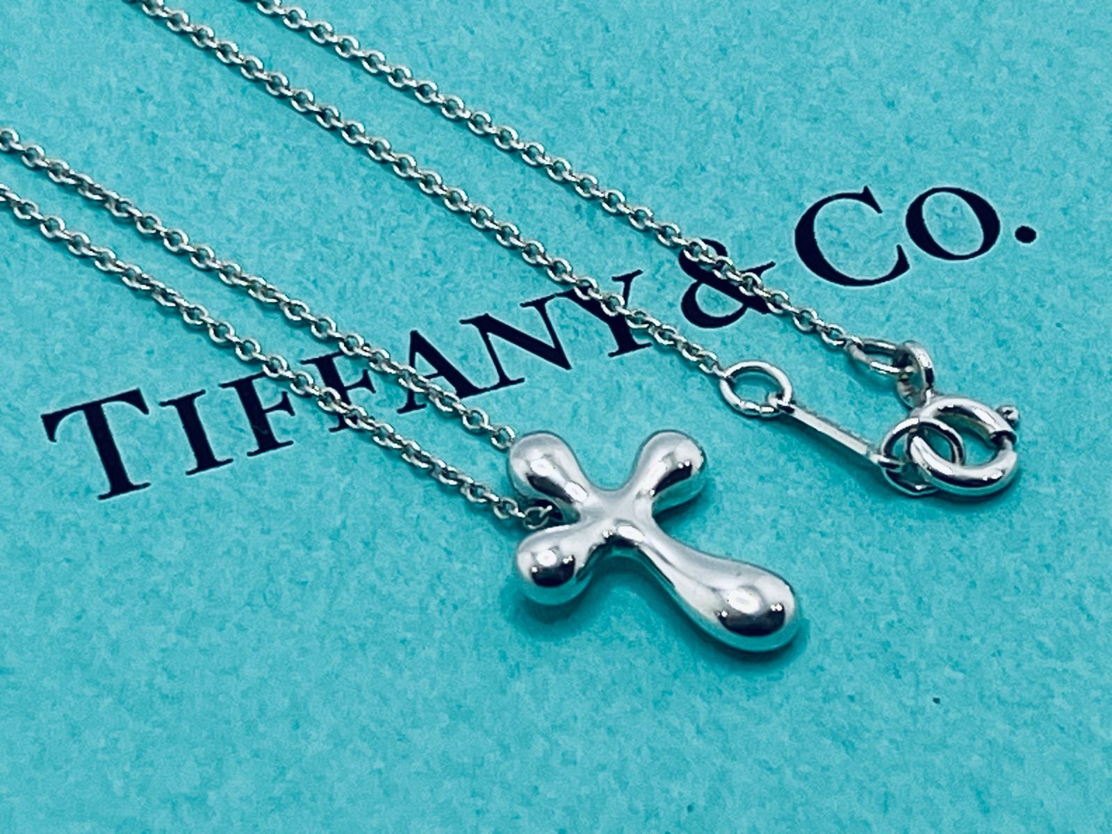 a114 Tiffany&Co. ティファニー スモール ミニ クロス ネックレス