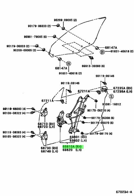 トヨタ チェイサー フロントドアウインドウ レギュレータ 右 CHASER REGULATOR FRONT DOOR WINDOW RH 69810-22310 TOYOTA 純正 JDM
