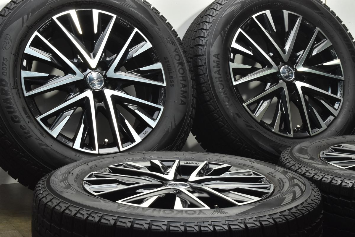 バリ溝 スマック 17in 7J 38 PCD114.3 ヨコハマ アイスガード G075 225|65R17 RAV4 ハリアー エクストレイル CX-5 CX-8