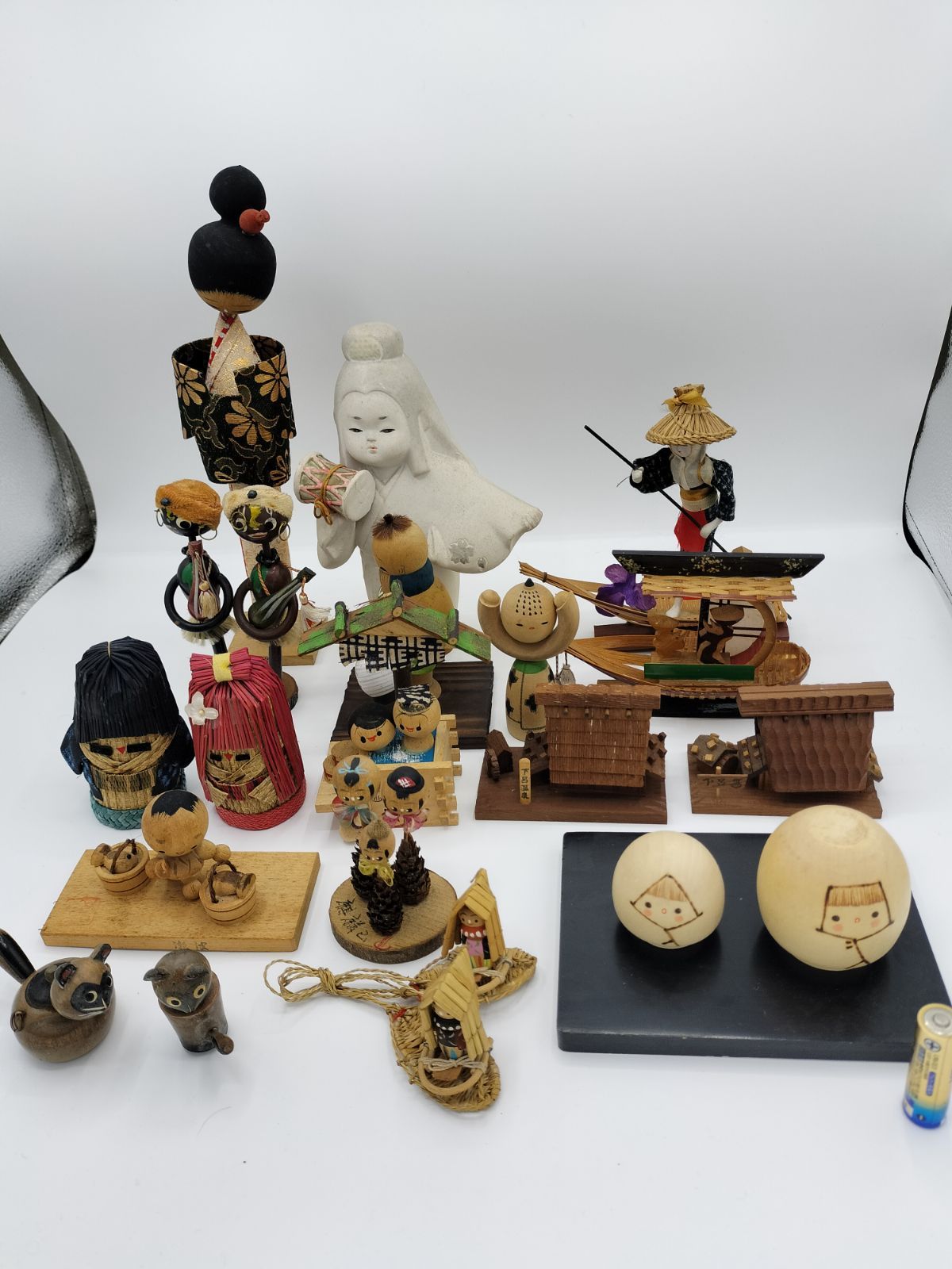 奇怪な 木端人形 郷土人形 民芸 農民美術 古道具 アンティーク 登山人形 木彫り 一刀彫り 木っ端人形 廃絶 農民美術 郷土玩具