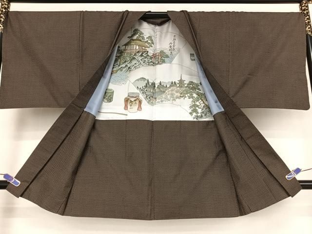 平和屋着物○男性 本場大島紬 アンサンブル 100亀甲 総詰め 正絹 逸品