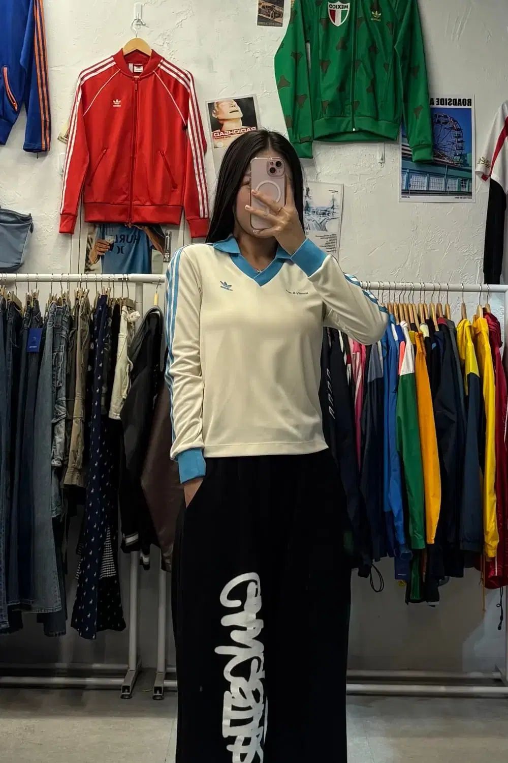 アディダス x スポーティアンドリッチ ロングスリーブ クリーム 白 XS