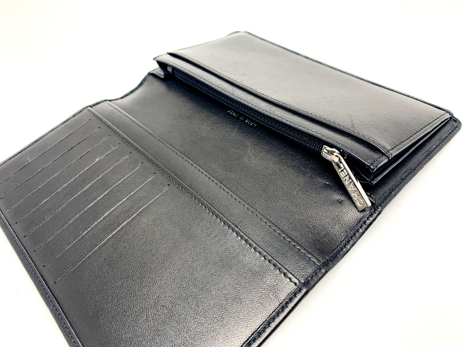 CHANEL シャネル 黒 ニューマドモアゼル ココマーク 2つ折りサイフ 長  