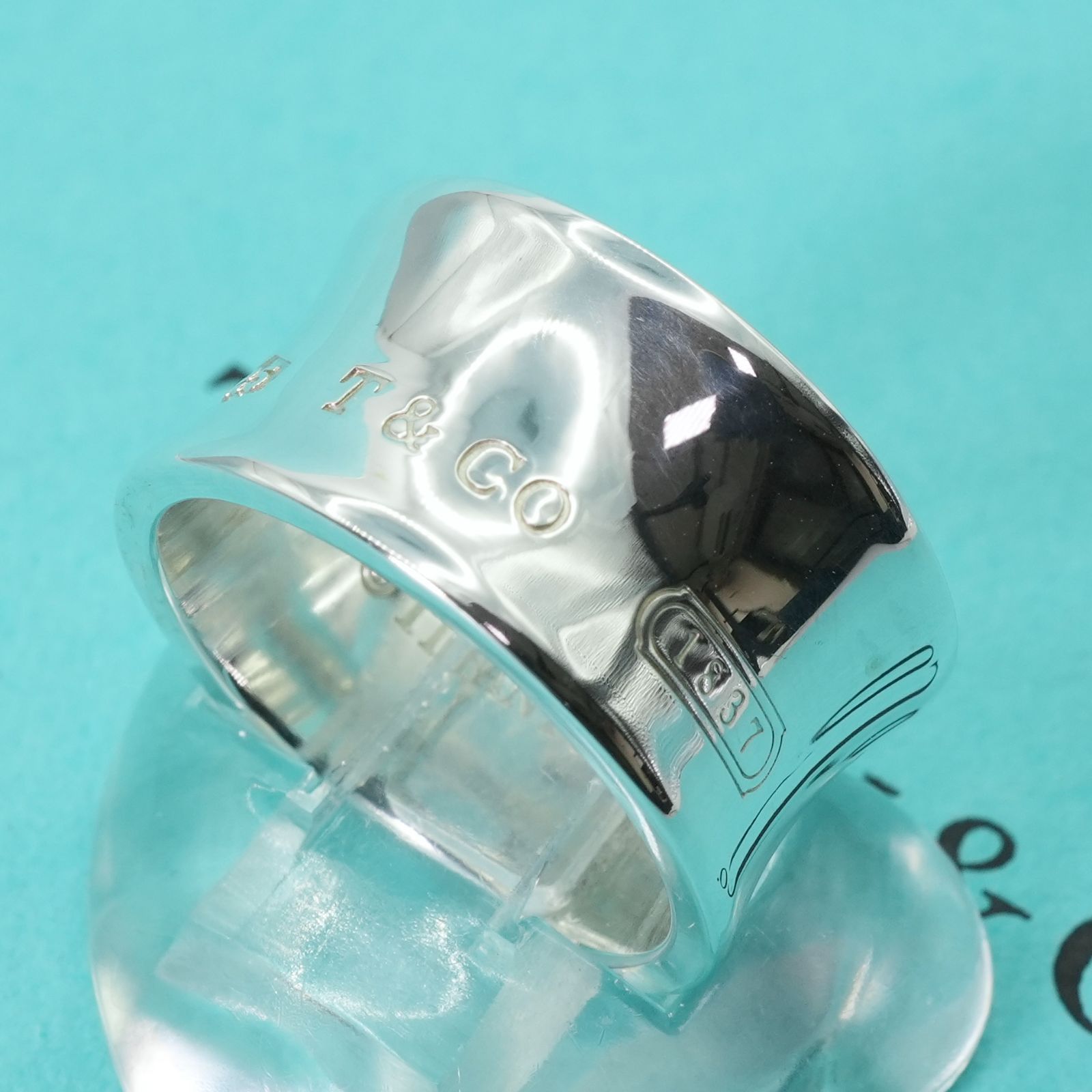 極美品15号 ティファニー 1837 ナロー ワイド リング/25-422S