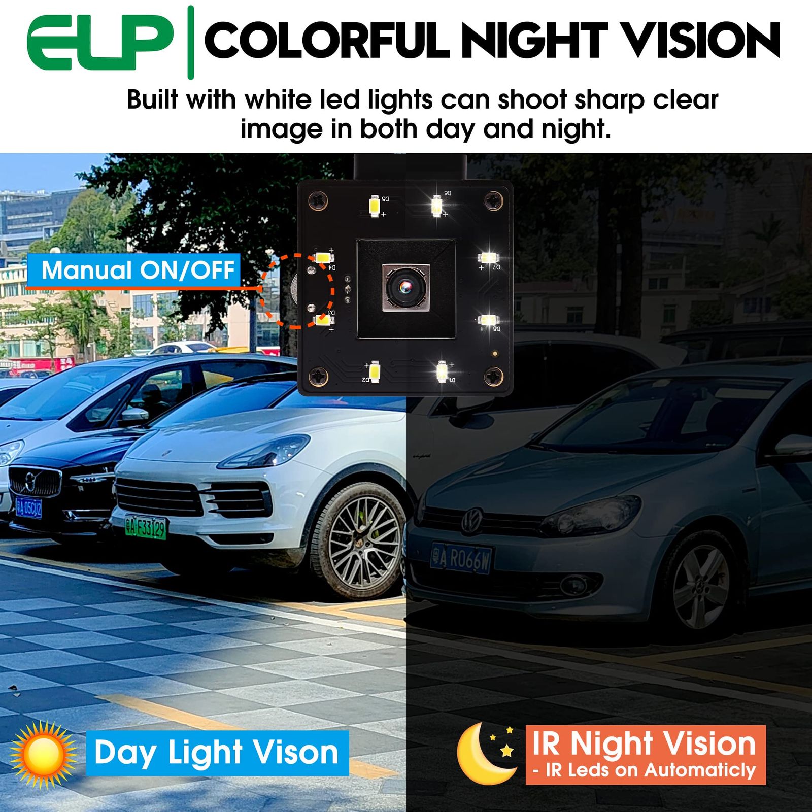 パソコン 白色LEDライト付きウェブカメラ