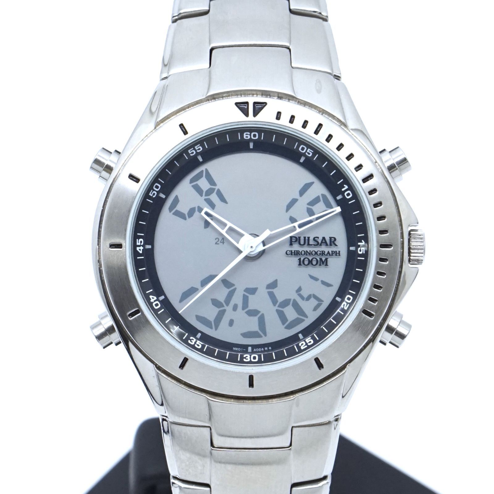 セイコー SEIKO PLUSAR パルサー NX01-X001 DPRN0 アナデジ グレー クォーツ 付属有 稼働品 25-M-843