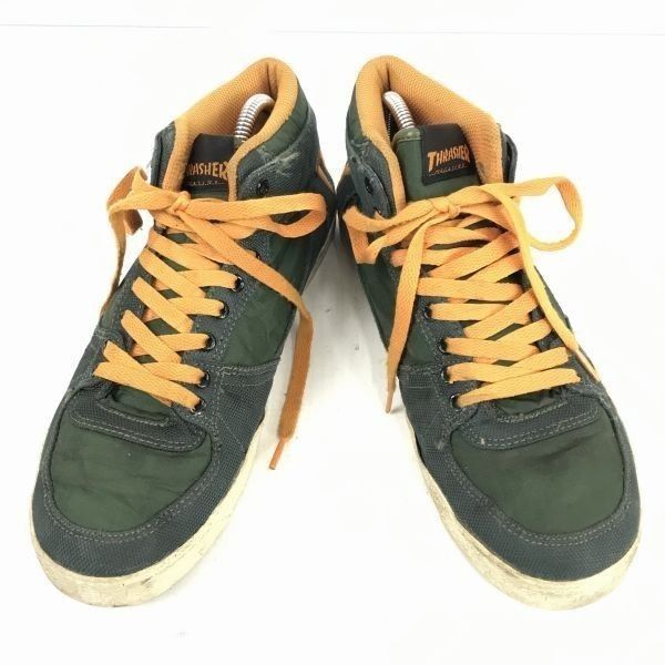 THRASHER/スラッシャー☆ハイカットスニーカー【27.0/緑】◇P-187 