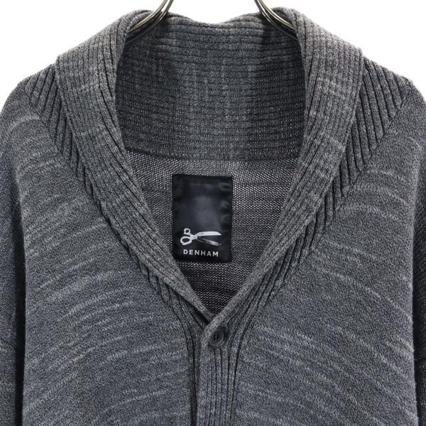 デンハム ウールブレンド 長袖 コットンニット ショールカラー カーディガン L グレー系 DENHAM メンズ デンハム ウールブレンド コットン ニット カーディガン L グレー系
