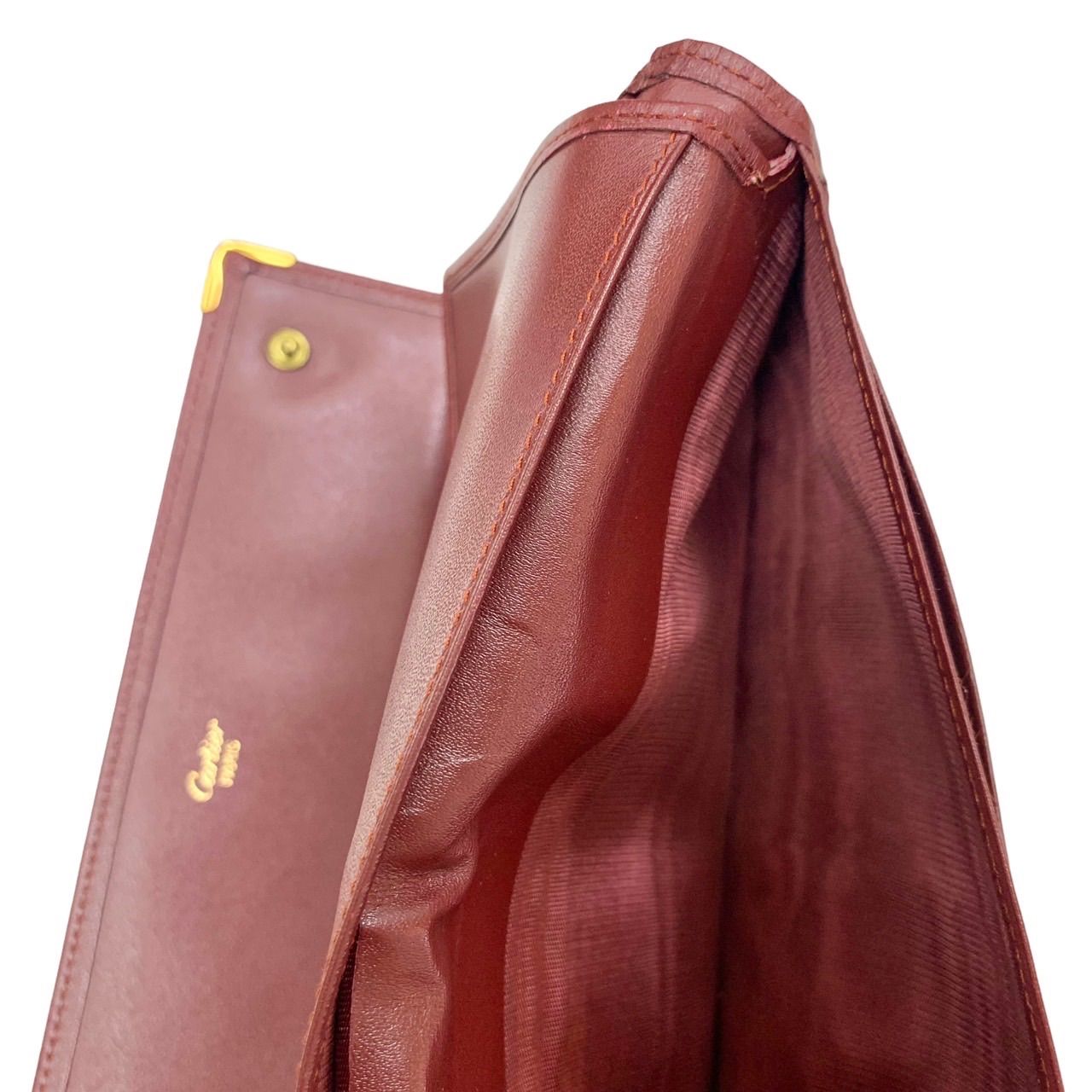 美品⭐️ Cartier カルティエ】 三つ折り長財布 ボルドーカラー 
