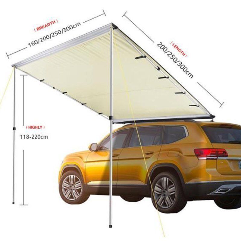 サイドタープ 1.6X2.5M カーサイドタープ サイドオーニング 車 サイドタープ 1.6X2.5M カーサイドタープ サイドオーニング 車