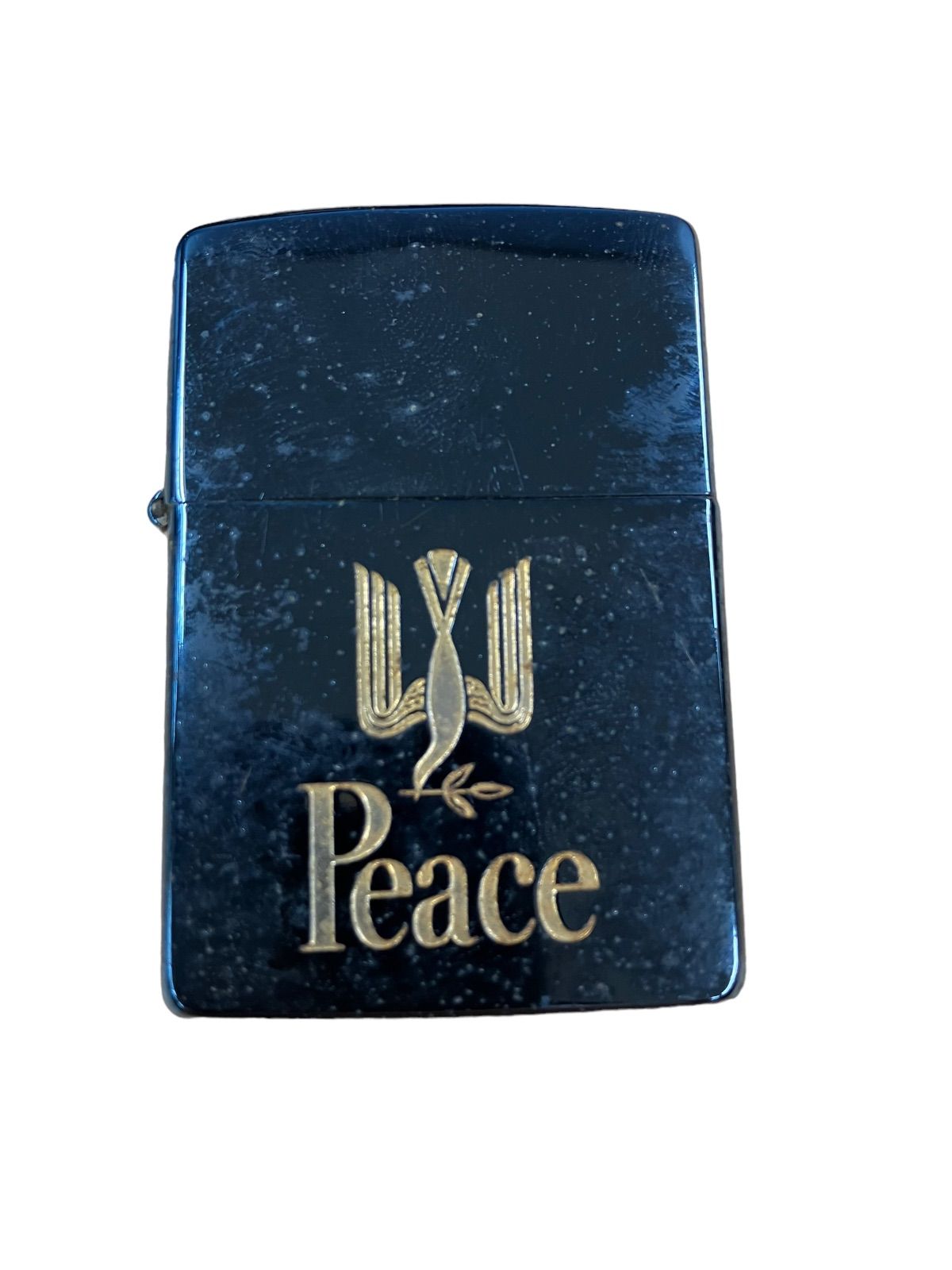 Peace ZIPPO 1993年制 ブルーチタン限定品 - タバコグッズ