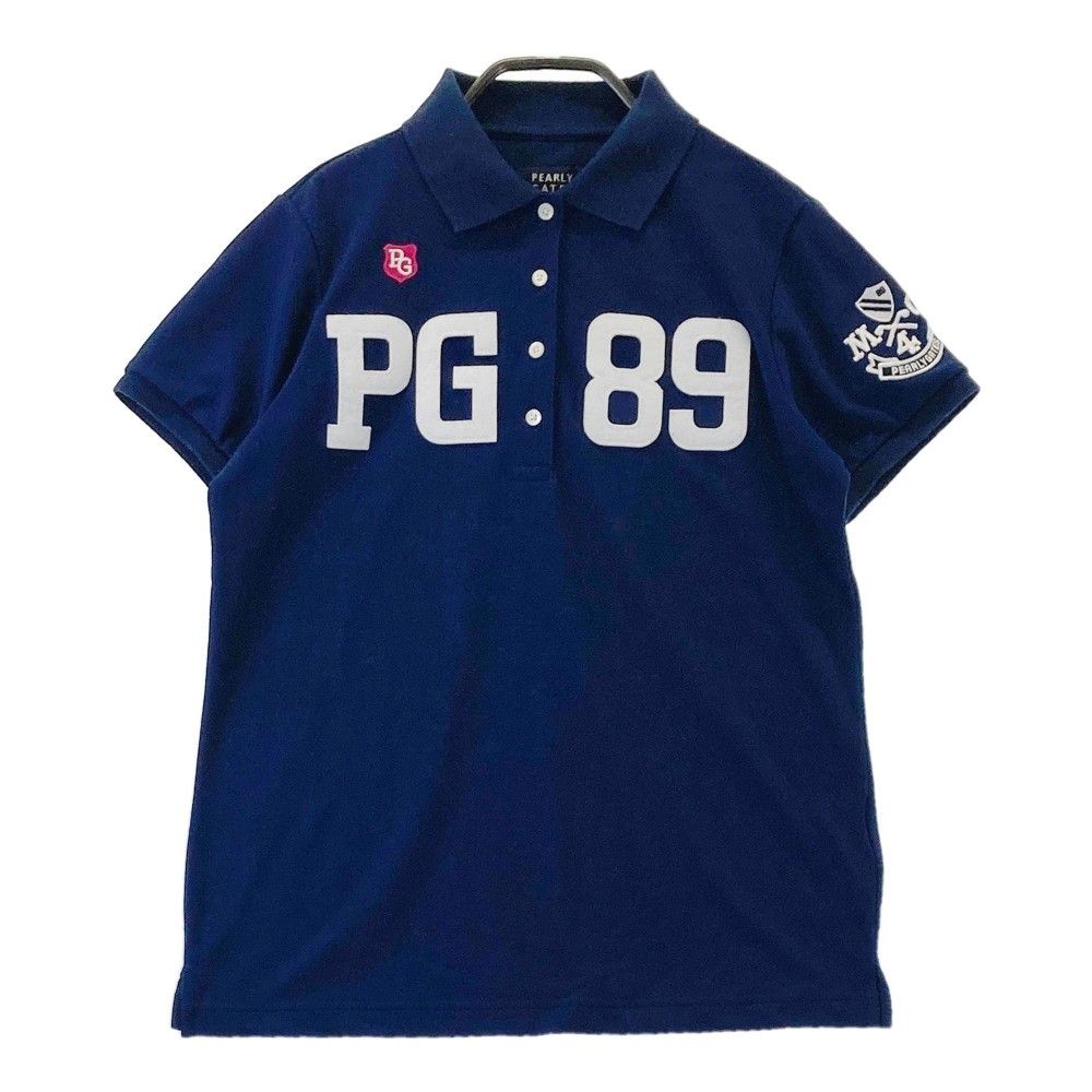 サイズ：1 PEARLY GATES パーリーゲイツ 半袖ポロシャツ ネイビー系