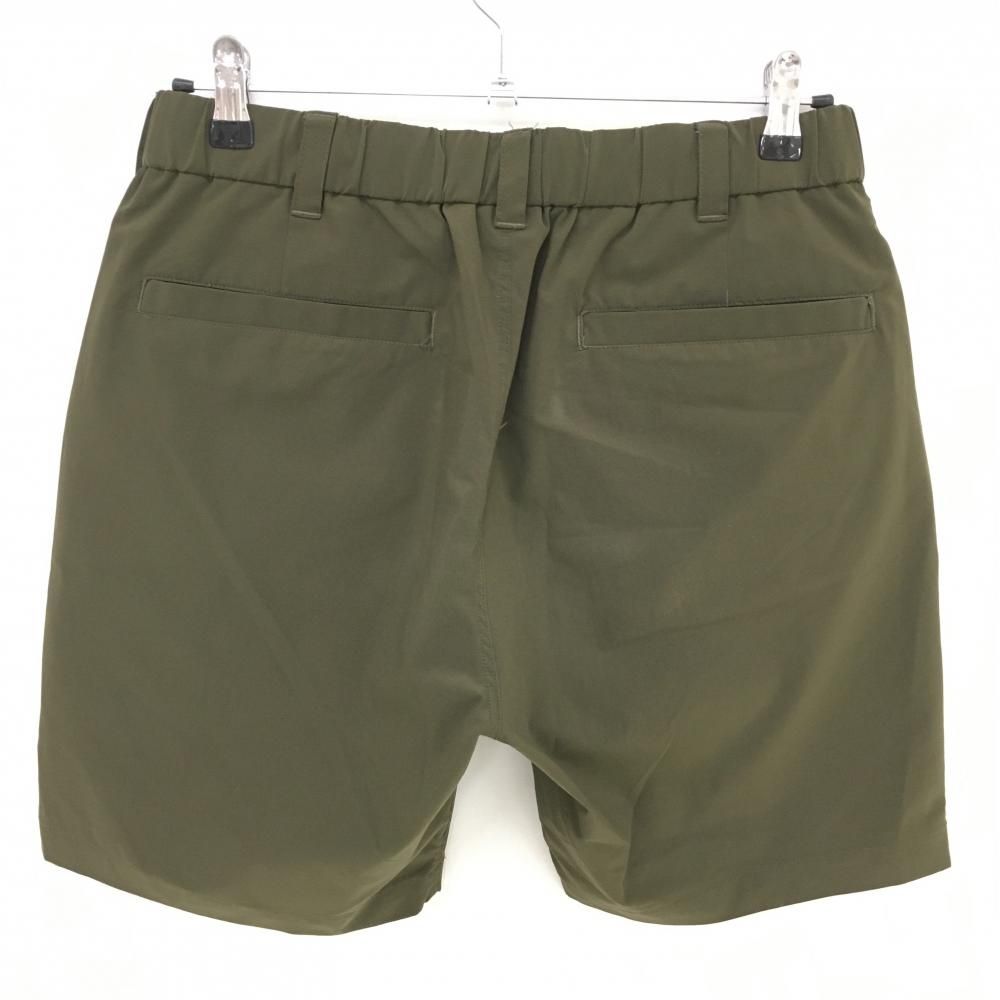 美品】ムータマリン ハーフパンツ カーキ×イエロー ヤシの木刺しゅう