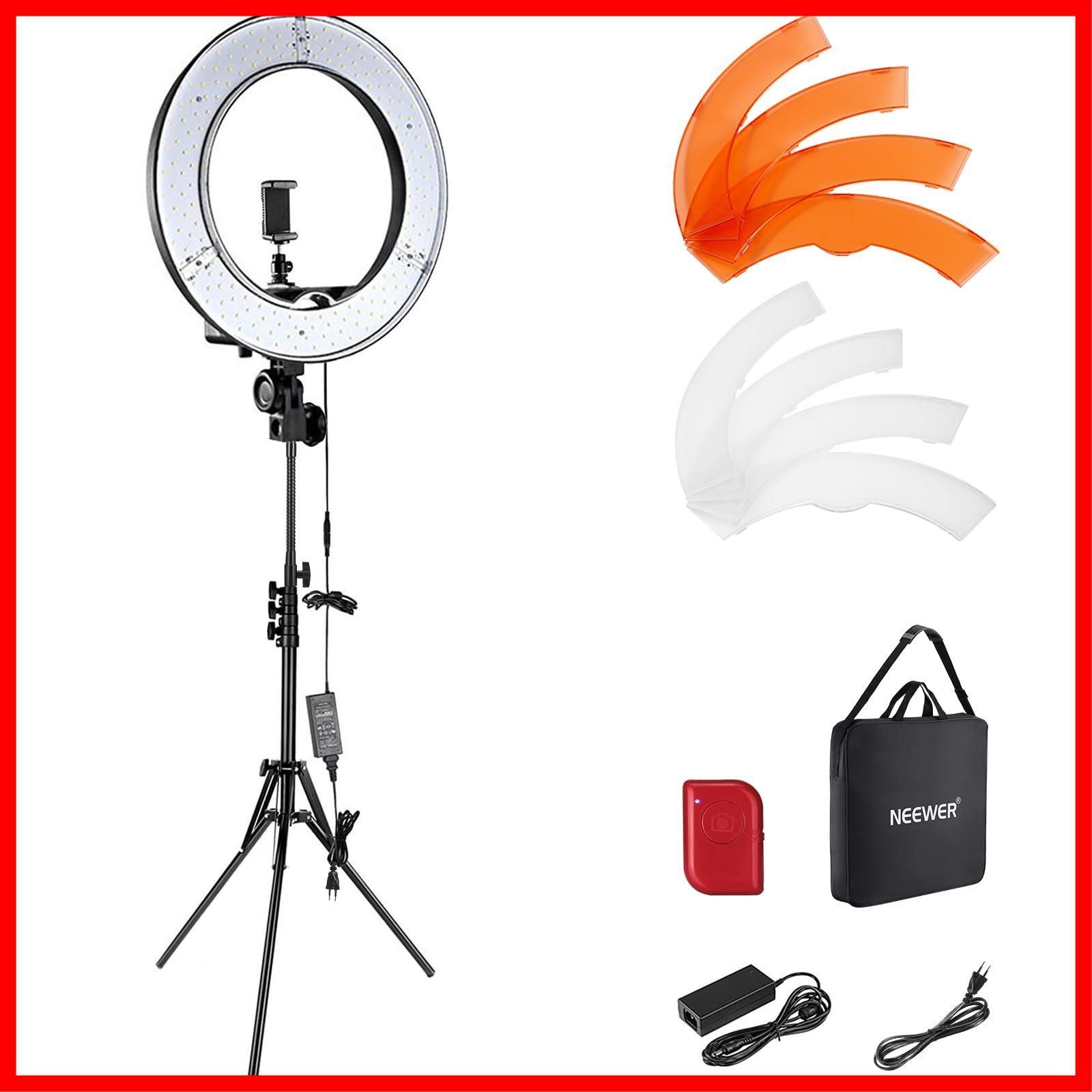 Neewer 18インチLEDリングライト カメラ写真ビデオ用照明セット