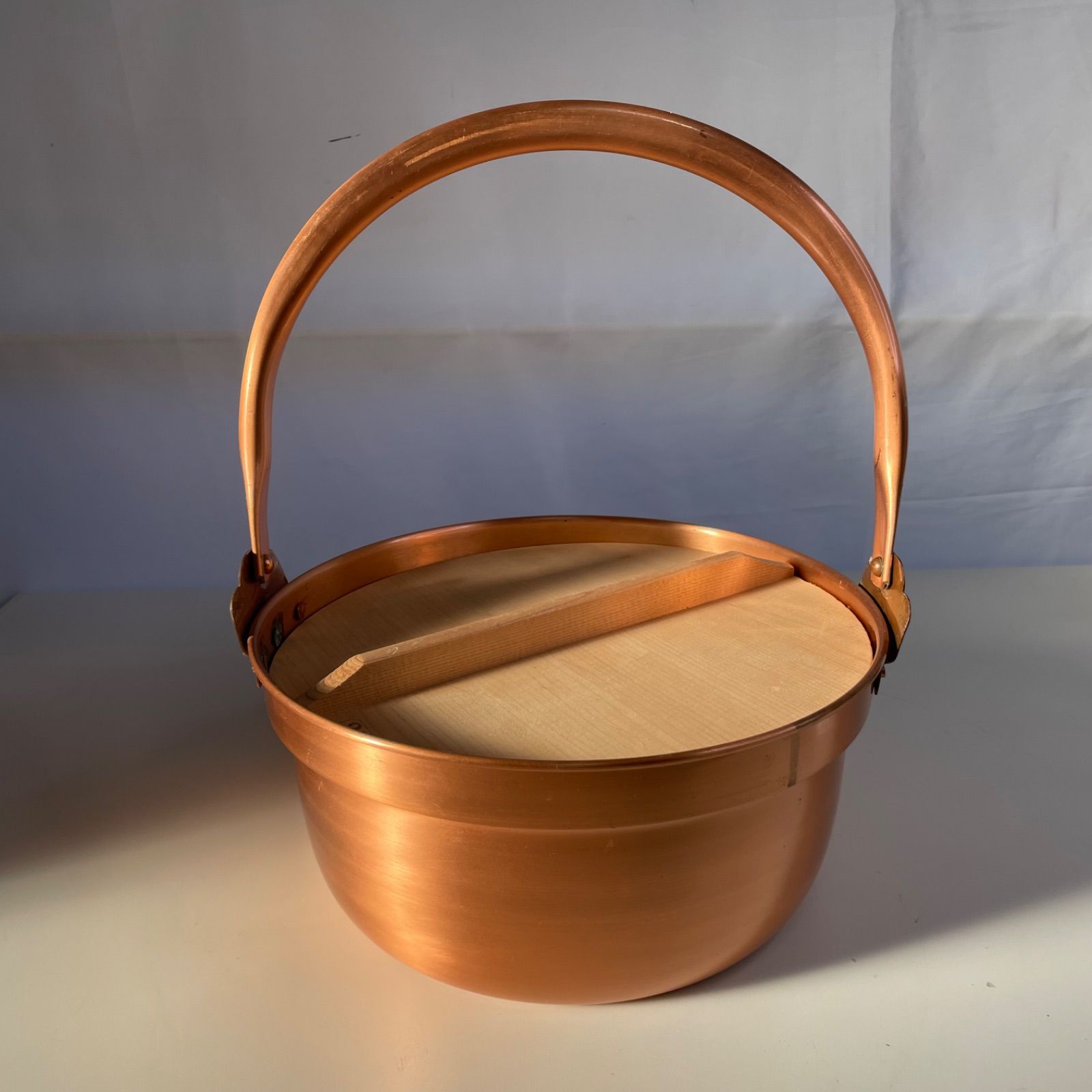 ○純銅 鍋 山菜鍋 直径27cm 吊るし鍋 蓋つき - メルカリ