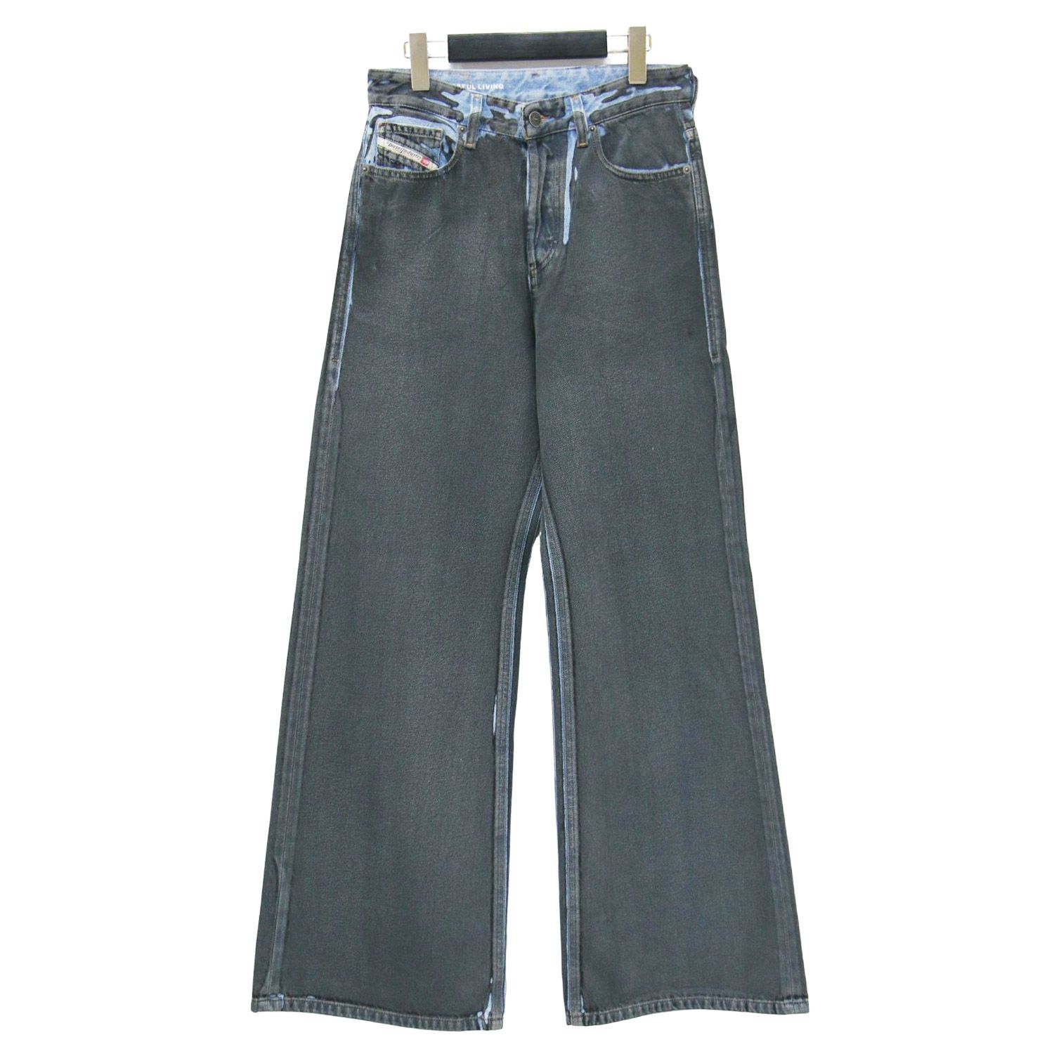 美品】DIESEL ディーゼル パンツ ブルー ブラック サイズ:23(XS  