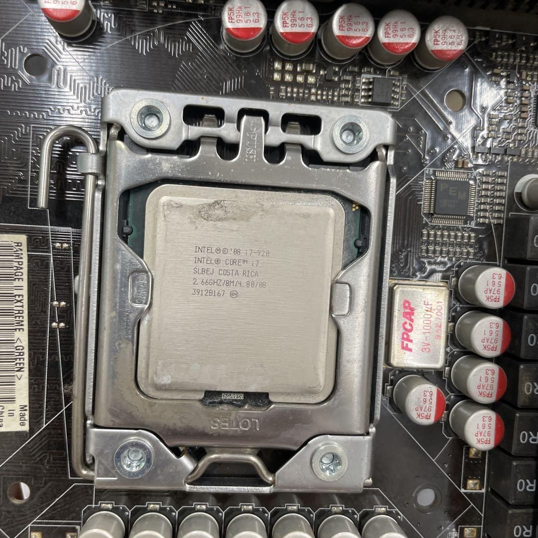 i7 920付き　ASUS Rampage II Extreme 32 ROG RAMPAGE II EXTREME i7-920 セット Testing (Setup