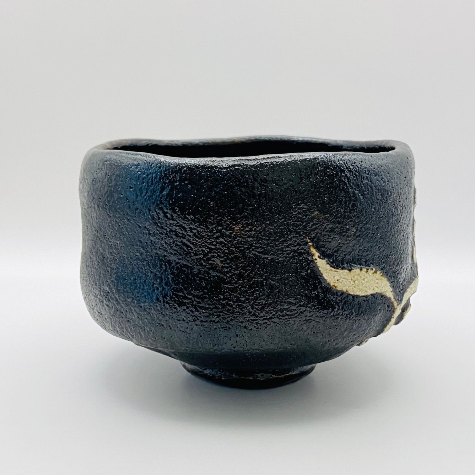 抹茶茶碗 黒楽 左馬 大野九行 紙箱入 茶道具 茶盌 茶器 伝統