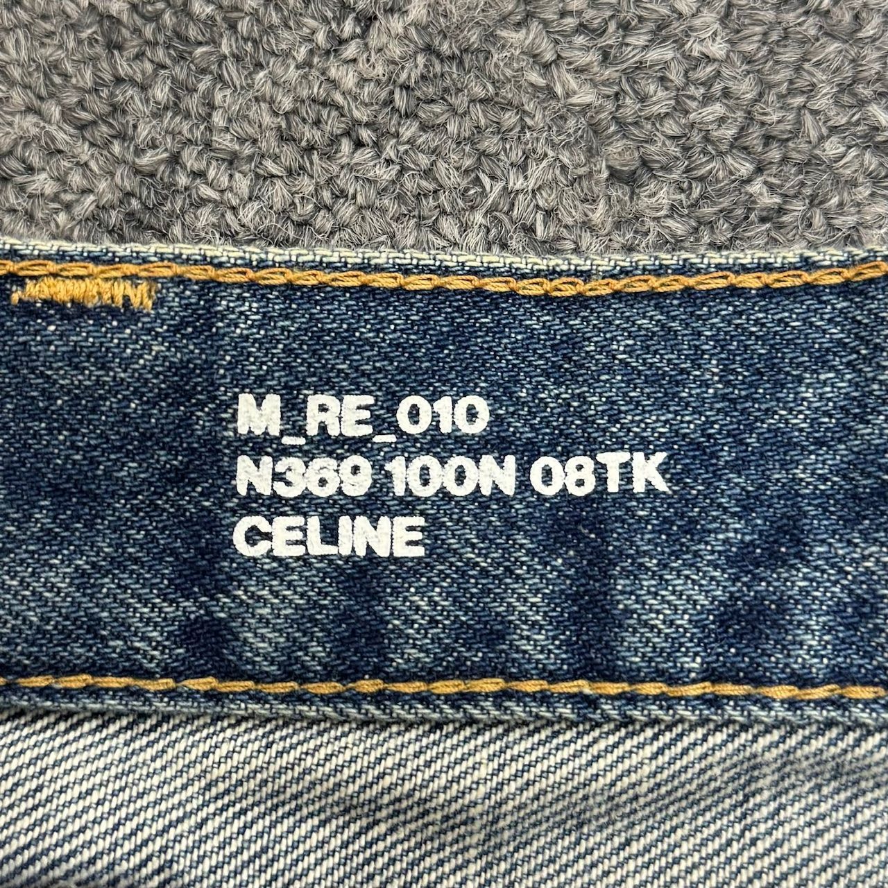 国内正規 CELINE 21SS ニー クラッシュ 加工 デニム パンツ N369 100N 