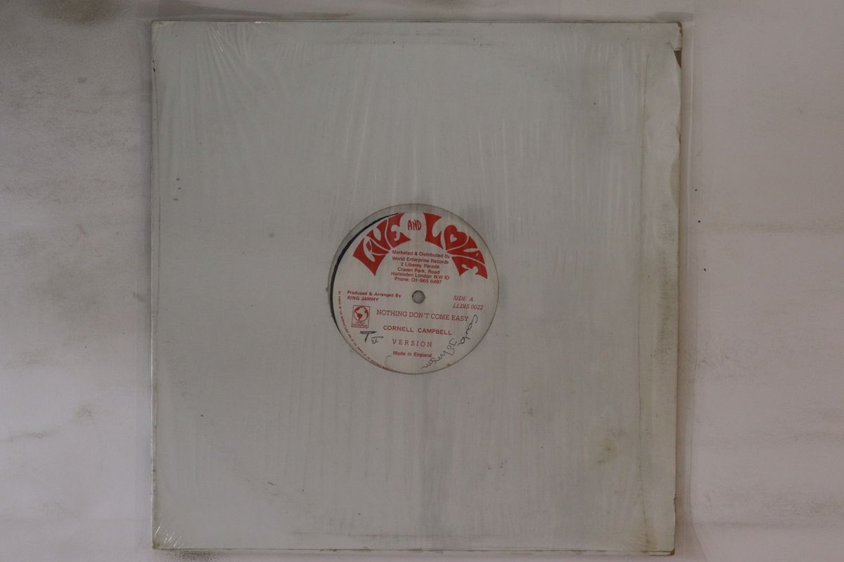 英12” Cornell Campbell | Super Black Nothing Dont Come Easy | Bad Boys LLDIS0022 Live And Love |00250