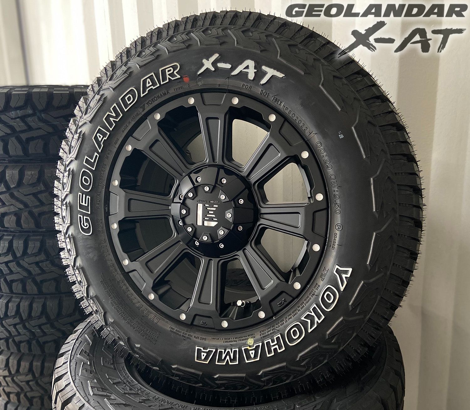 得価人気デリカD5 X-TRAIL LEXXEL DeathRock ヨコハマ ジオランダー MT G003 215/70R16 タイヤホイール16インチ 新品4本セット ラジアルタイヤ