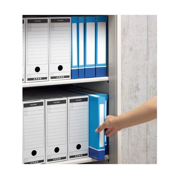 まとめ TANOSEE ファイルボックス A4 背幅53mm 青 1パック 5冊 ×5セット