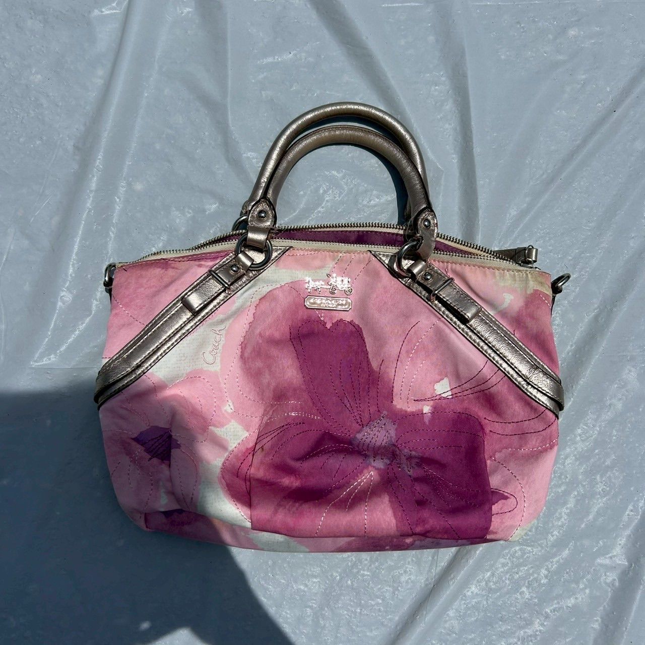 COACH コーチ ハンドバッグ ショルダーバッグ フラワー 花柄 希少 