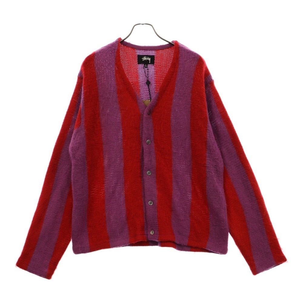 STUSSY (ステューシー) 23AW STRIPE BRUSHED CARDIGAN ストライプ柄 