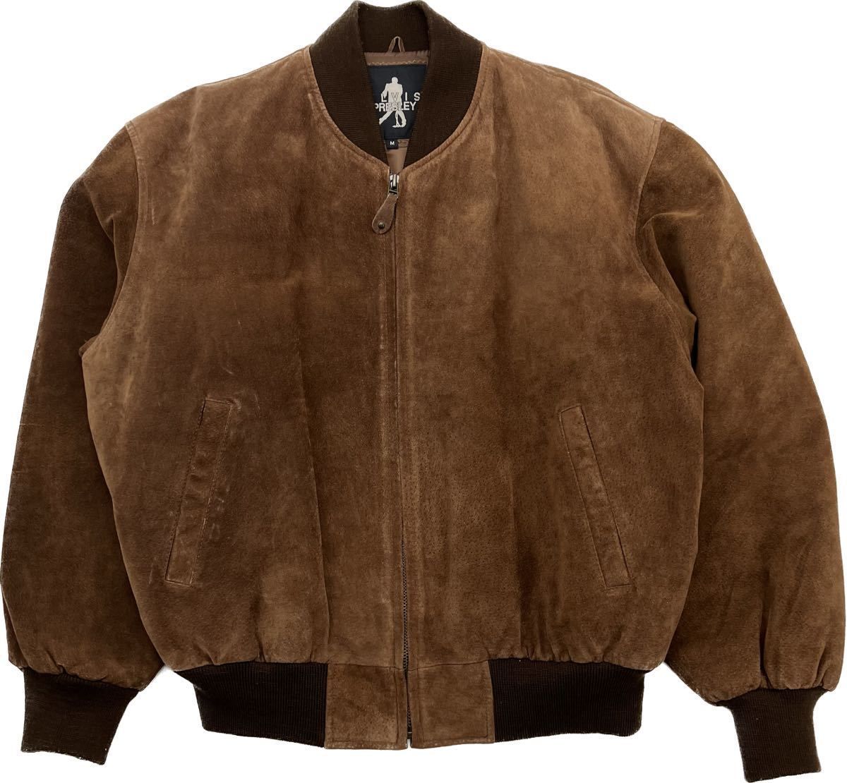 ELVIS PRESLEY ☆ ベーシック 渋い レザージャケット スエードジャケット レザー ブルゾン M 伝説 ロック 人気 エルビスプレスリー■BJ200 ELVIS PRESLEY ☆ ベーシック 渋い レザージャケット スエード