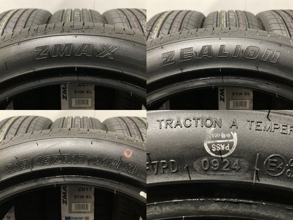 新品】札幌発 引取可 2024年製 ZMAX ZEALION 215/45ZR17 91W 17インチ  