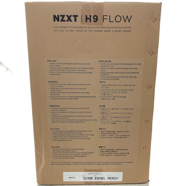 【新品・未開封品】NZXT H9 Flow 2層構造ミドルタワーPCケース White CM-H91FW-01 F0725 0805ML012 0120240805100403