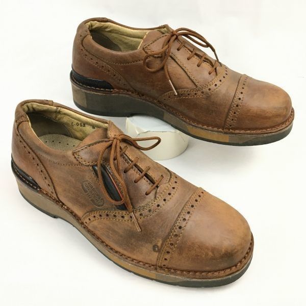 ROCKPORT/ロックポート　軽量厚底　セミブローグ　キャップトゥ　ローカットブーツ　サイズ42　26.5-27.0程度　茶　管No.ZE-146 #BUZZBERG