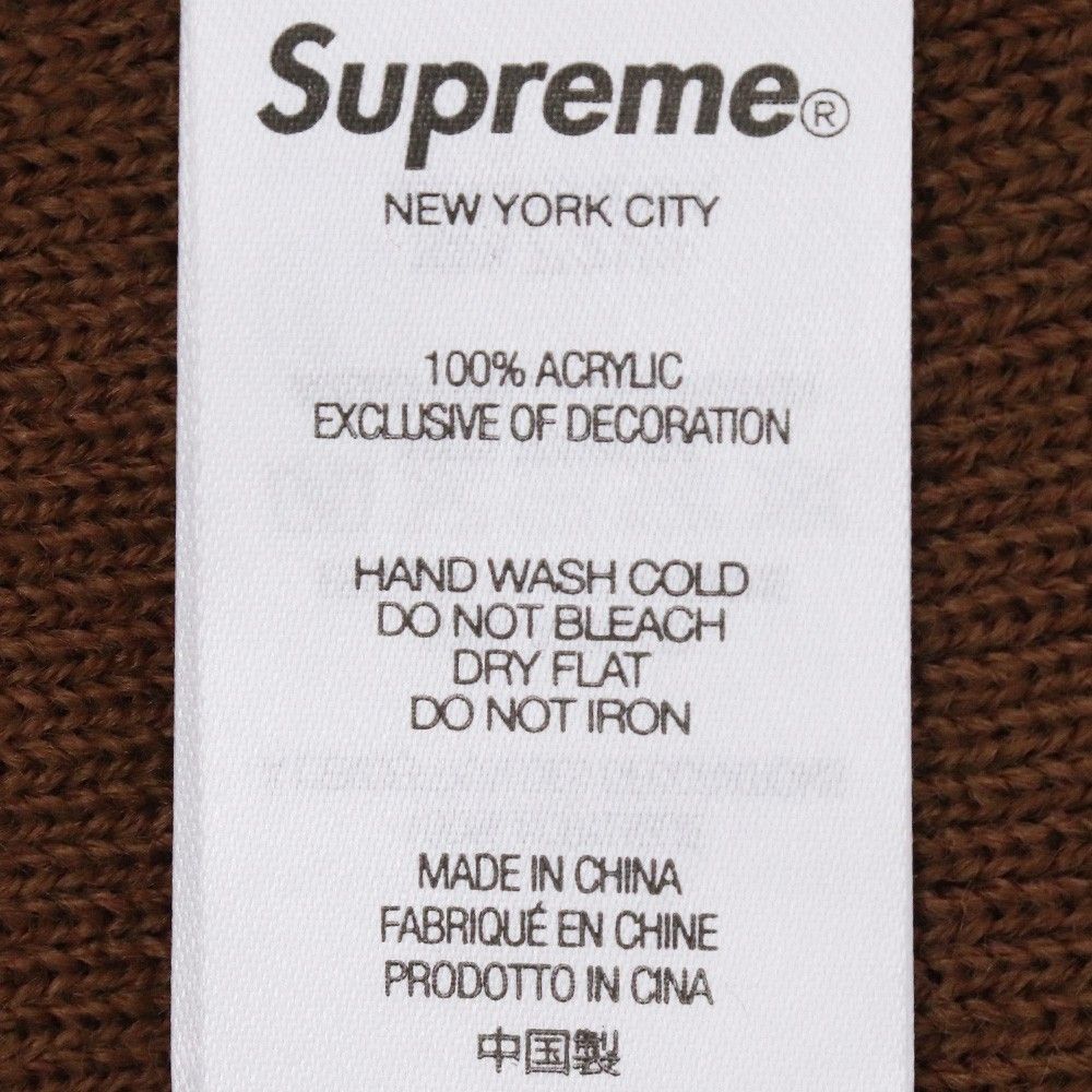 SUPREME Crest Beanie ブラウン - メルカリ