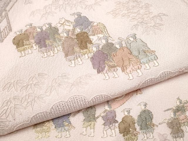 平和屋着物▽中国三大刺繍 汕頭刺繍 スワトウ刺繍 総刺繍 訪問着