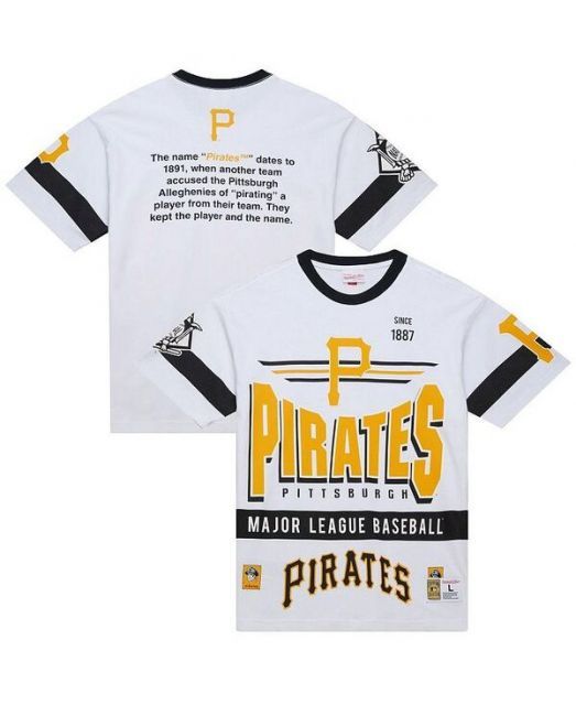 【送料無料】 ミッチェル&ネス メンズ Tシャツ トップス Men's White Pittsburgh Pirates Cooperstown Collection Team Origins Premium T-Shirt White